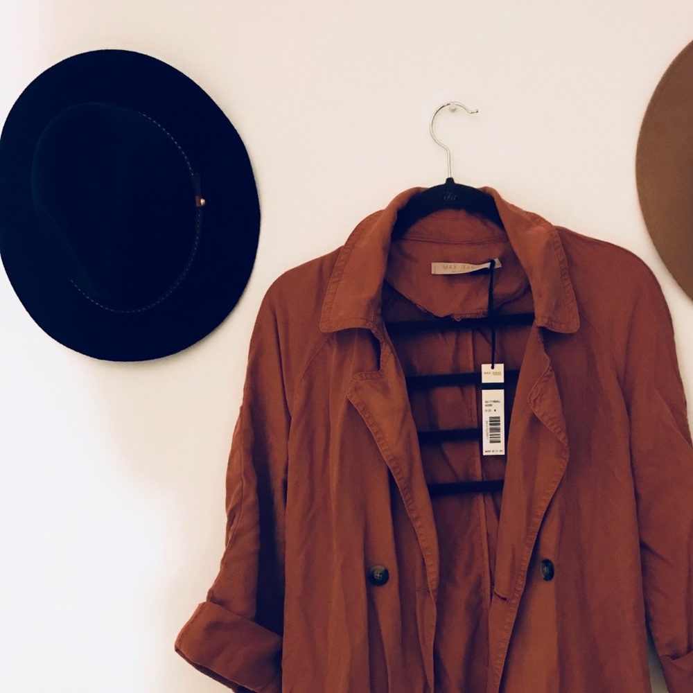 NWT Max Jeans Adobe Lightweight Trench Jacket